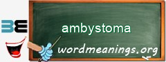 WordMeaning blackboard for ambystoma